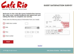 Cafe Rio Website Cafe Rio Listens Survey on caferiolistens.smg.com